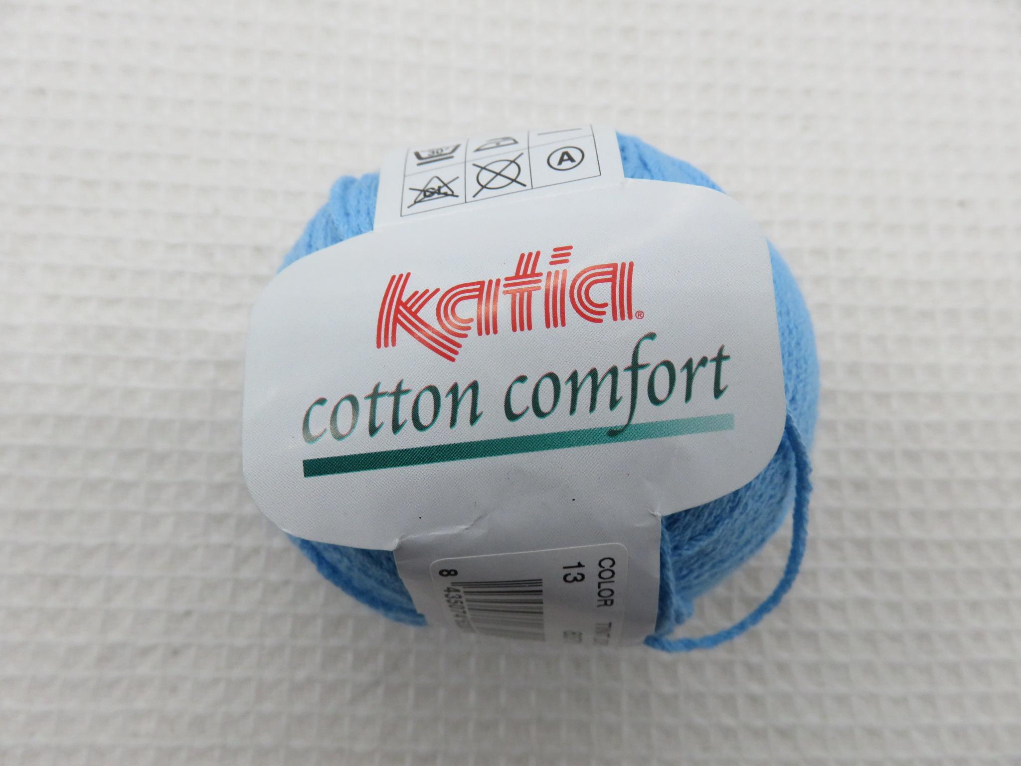 Fil Katia cotton comfort bleu pelote coton polyamide
