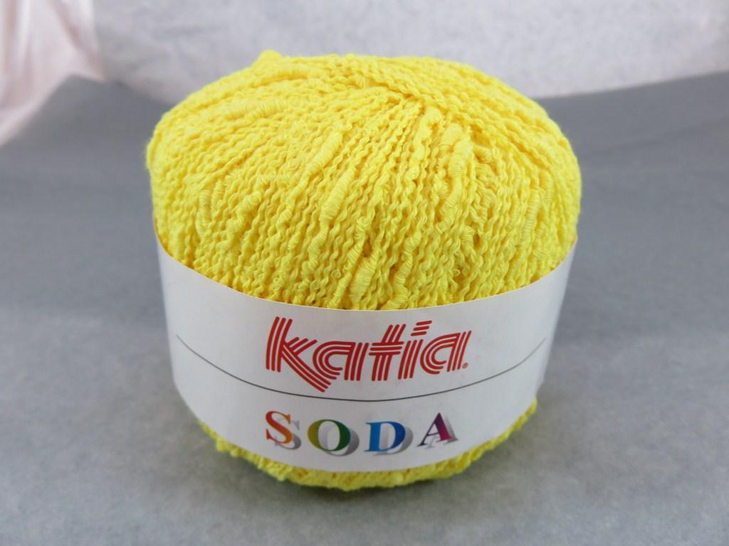 Fil Katia Soda jaune pelote coton polyamide