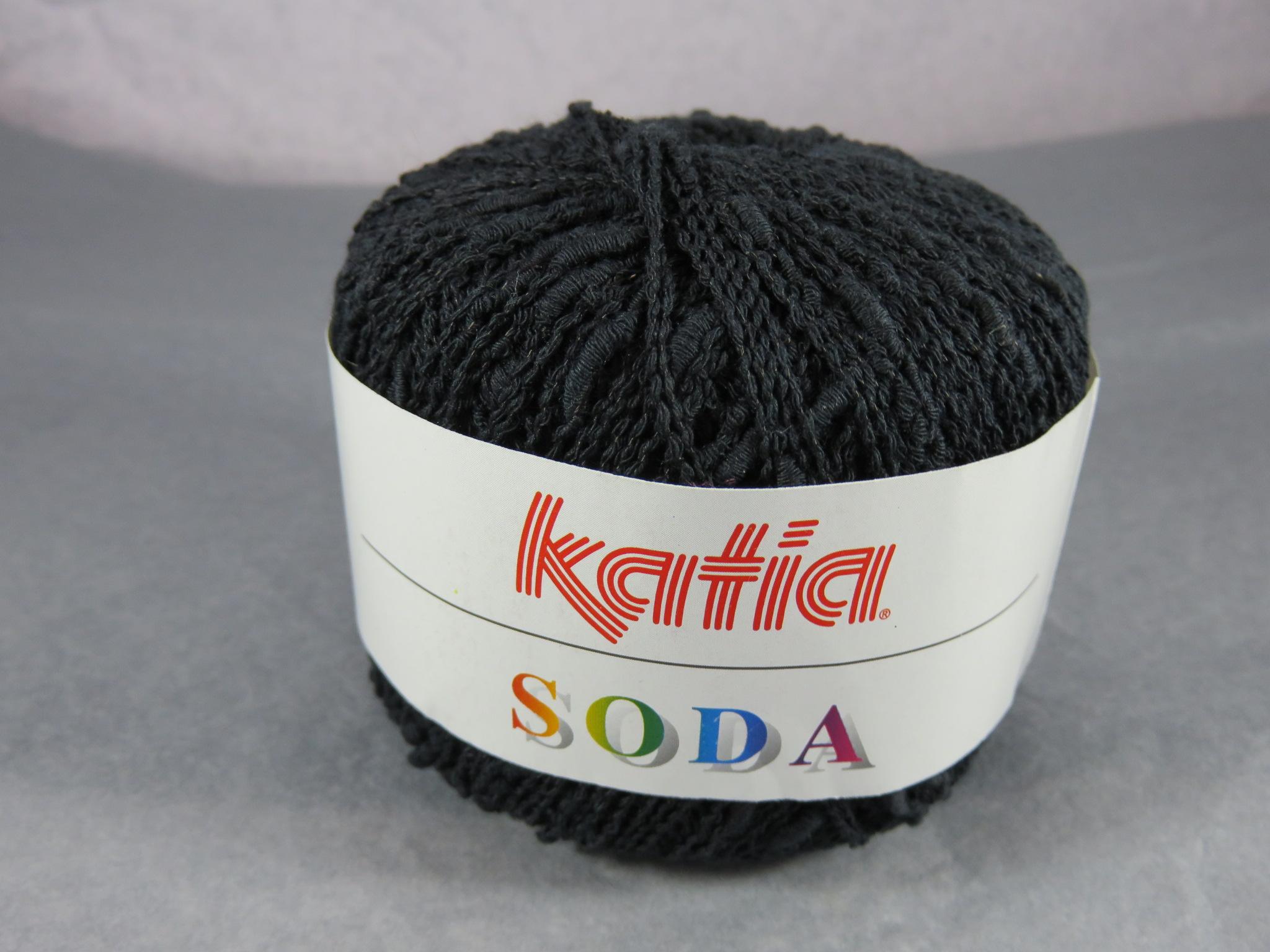 Fil Katia Soda noir pelote coton polyamide