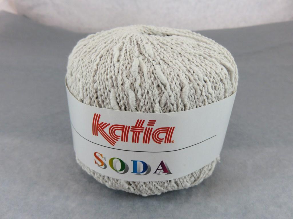 Fil Katia Soda gris clair pelote coton polyamide