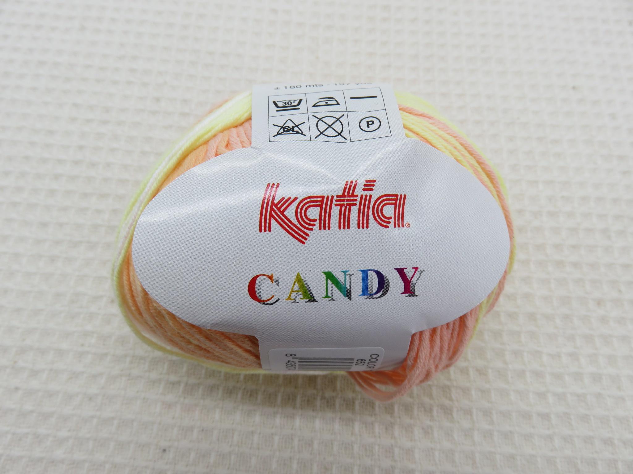 Fil Katia candy jaune orange pelote coton