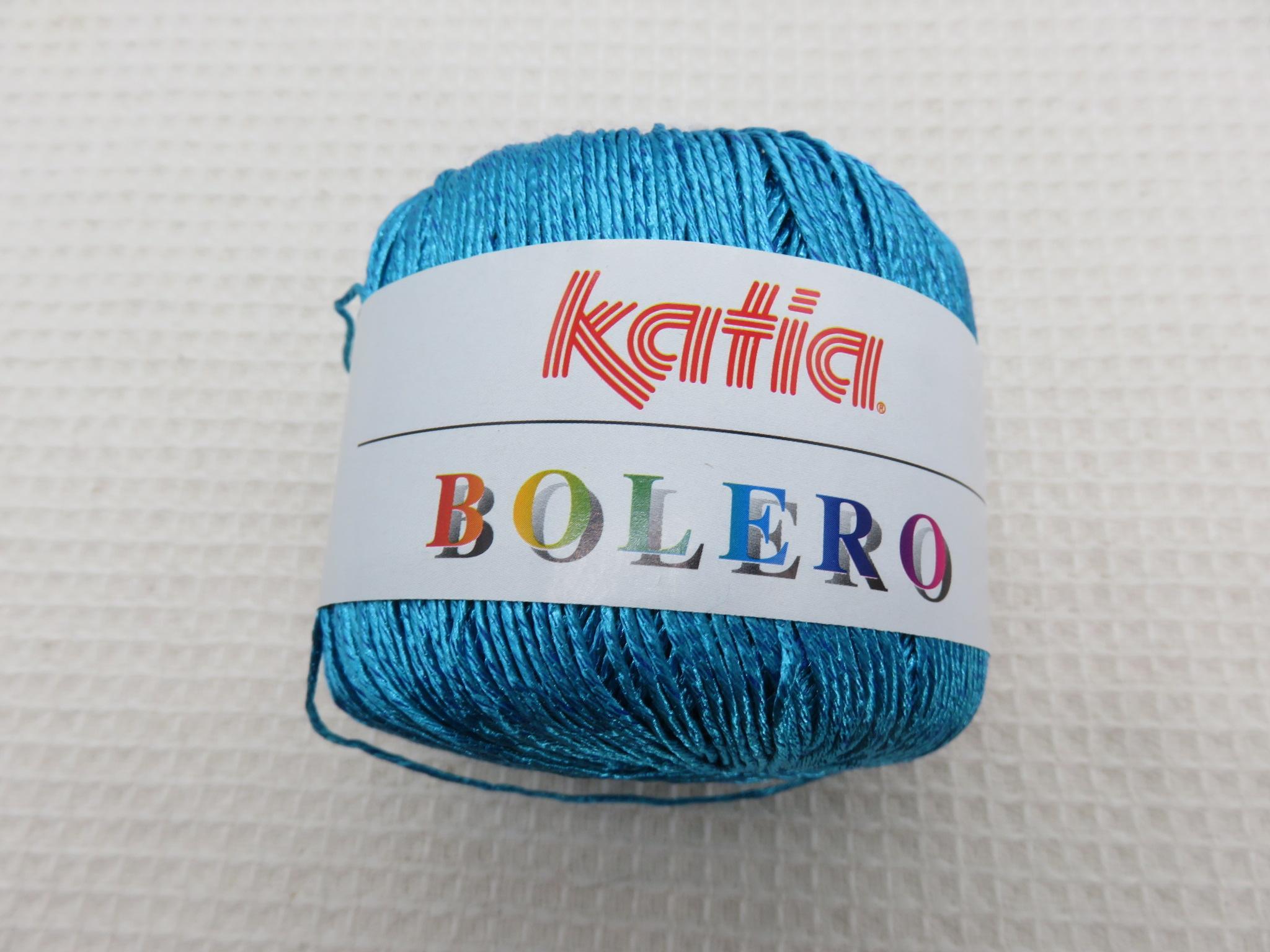 Fil Katia bolero bleu pelote coton polyester