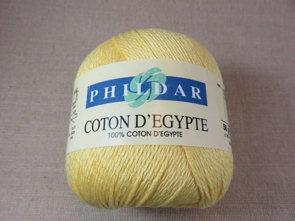 Phildar Coton d'Egypte jaune mimosa pelote Fil 100% coton d'Egypte