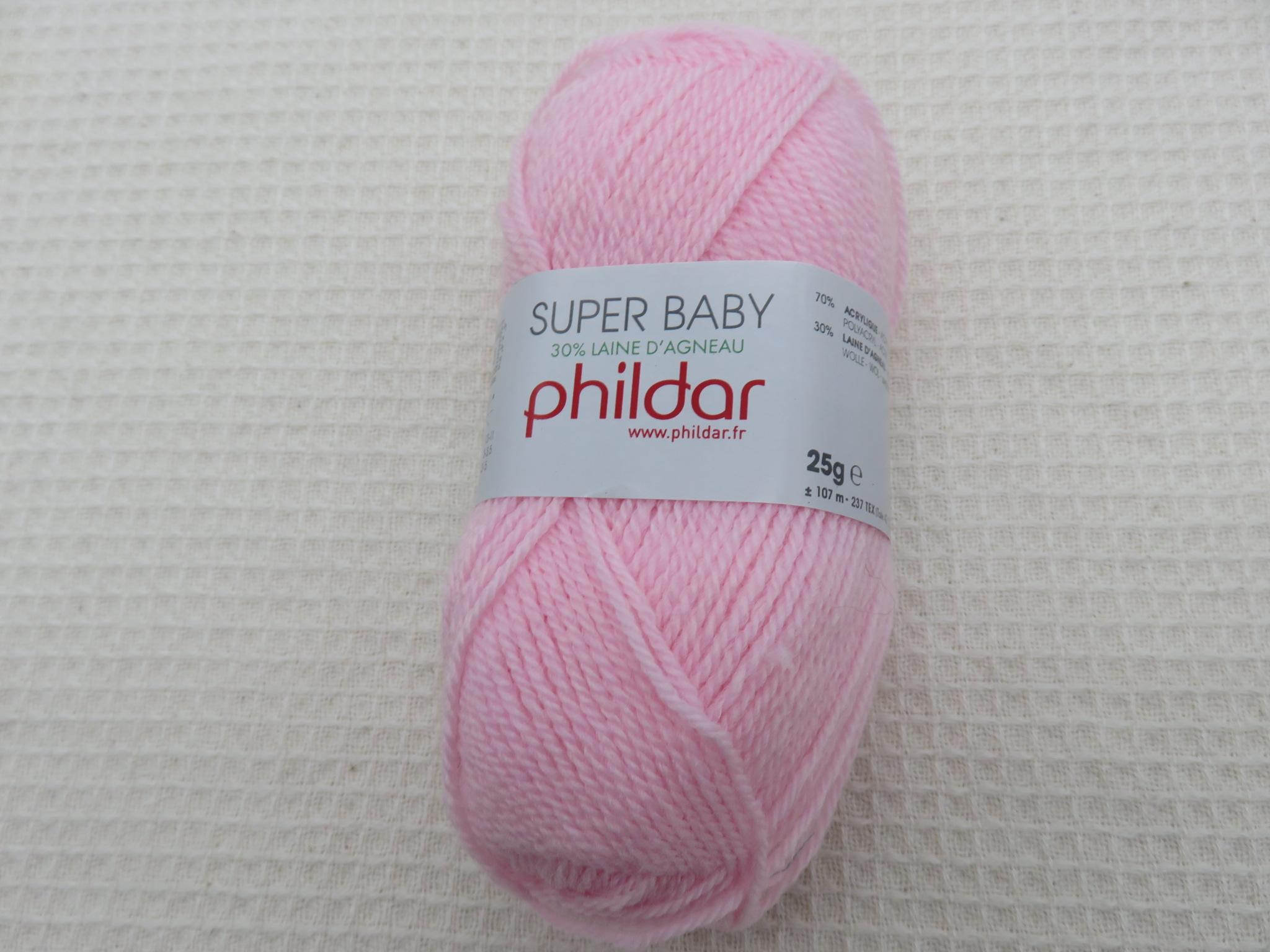 Phildar super baby rose pelote Fil acrylique laine agneau