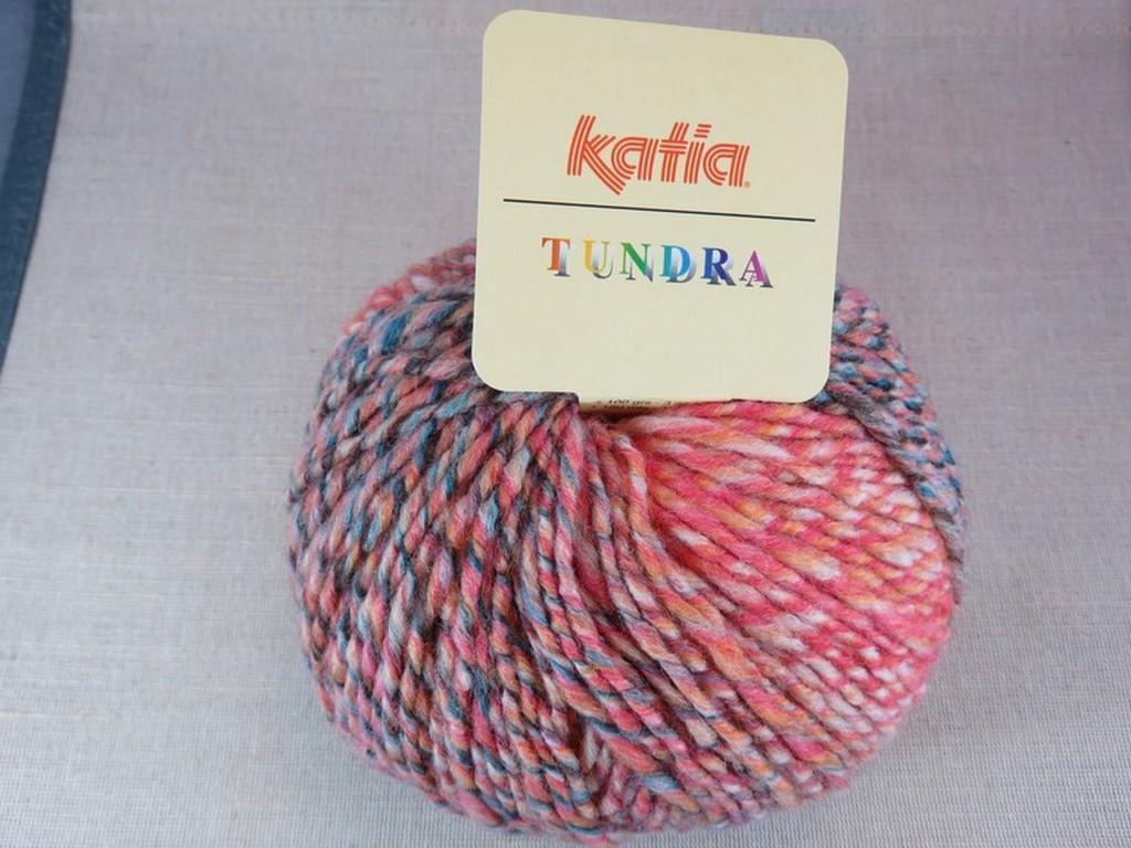 Laine Katia Tundra pelote multicolore rouge orange bleu laine acrylique viscose