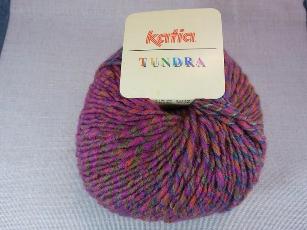 Laine Katia Tundra pelote multicolore violet rouille laine acrylique viscose