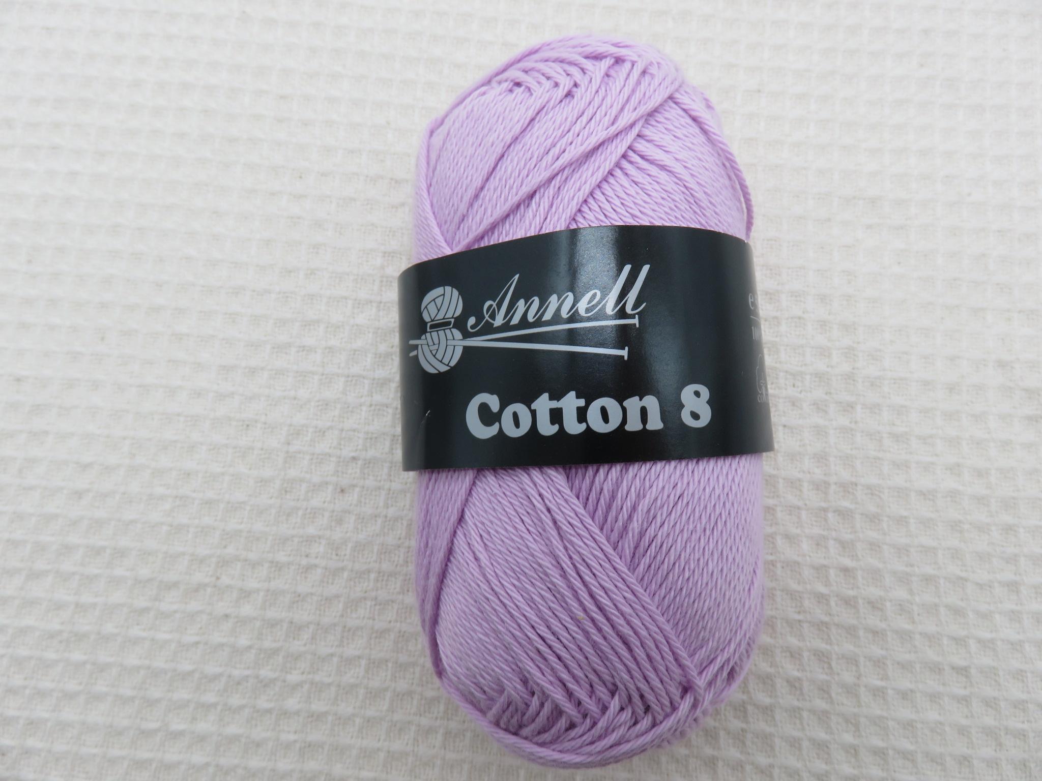 Coton Annell cotton 8 parme pelote Fil 100% coton