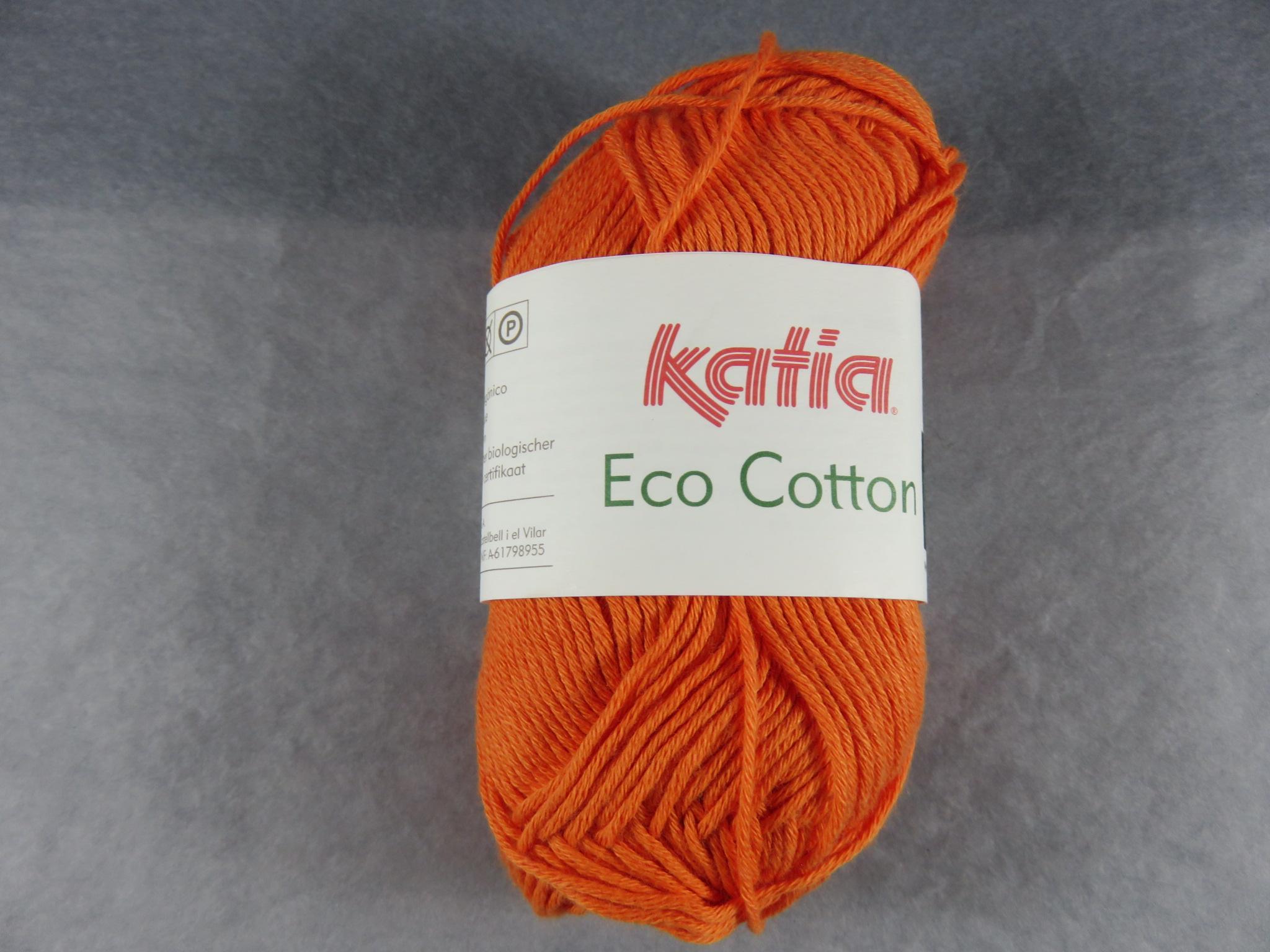 Coton Bio orange Katia Eco Cotton pelote Fil 100% Organique Biologique