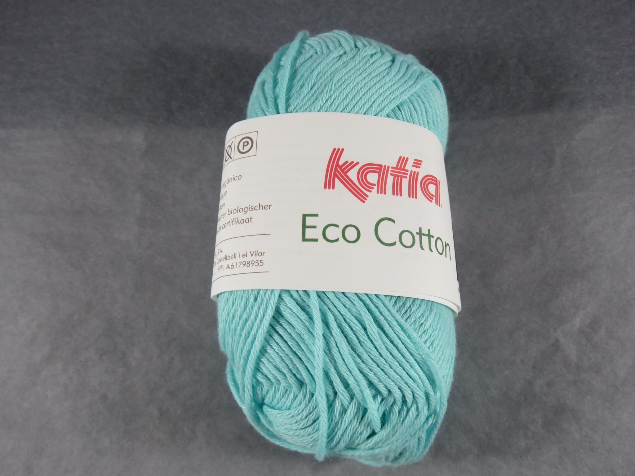Coton Bio bleu clair Katia Eco Cotton pelote Fil 100% Organique Biologique