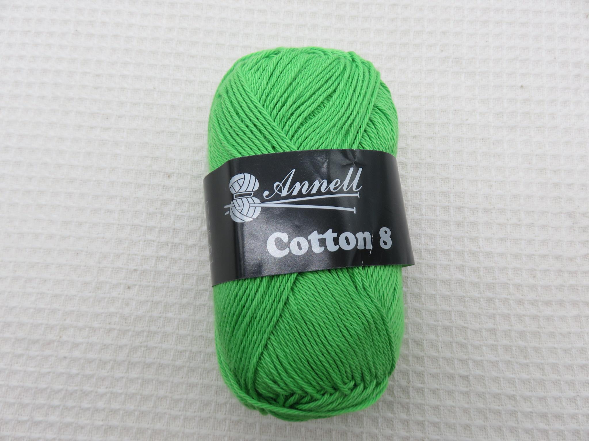 Coton Annell cotton 8 vert pelote Fil 100% coton