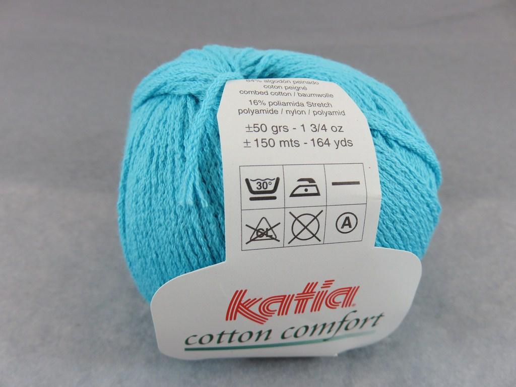 Coton bleu Katia cotton comfort pelote coton et polyamide