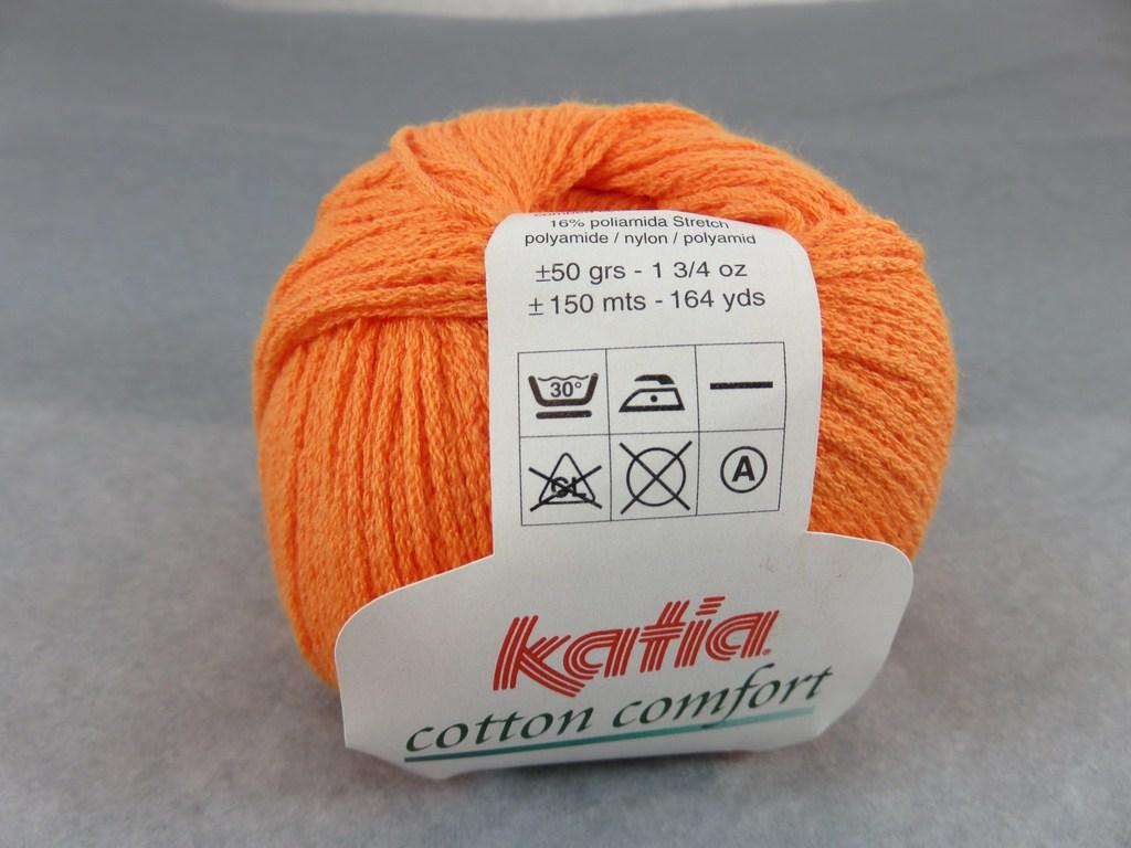 Coton orange Katia cotton comfort pelote coton et polyamide