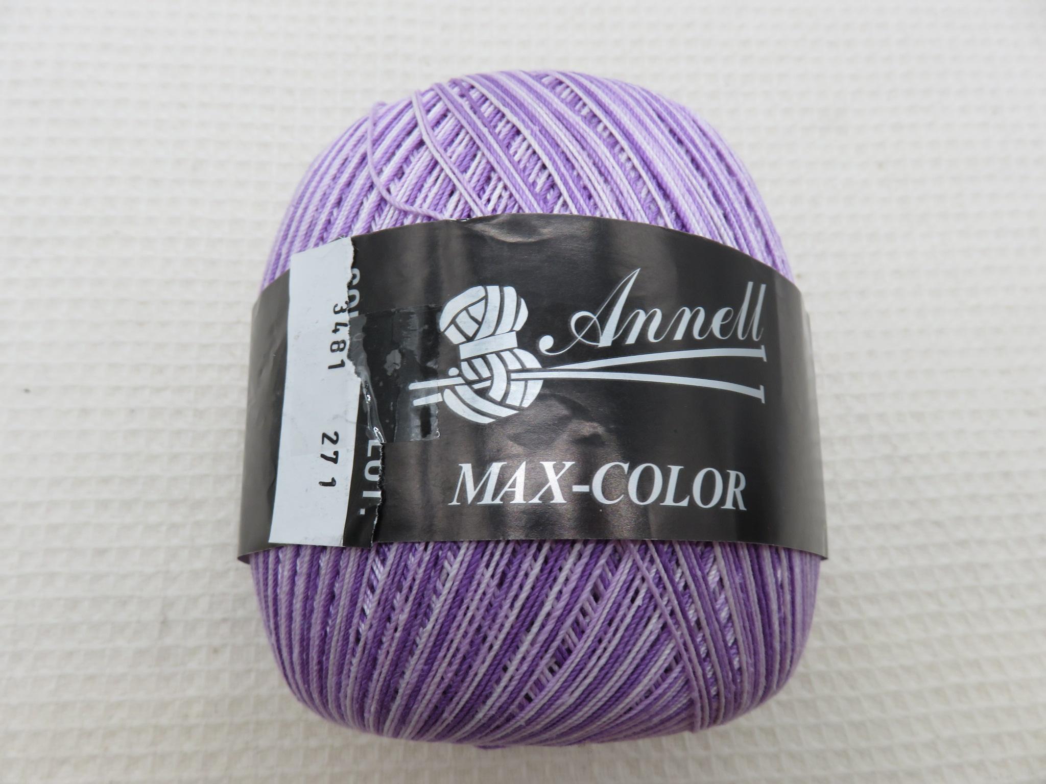 Coton violet Annell pelote Max-color Fil 100% coton