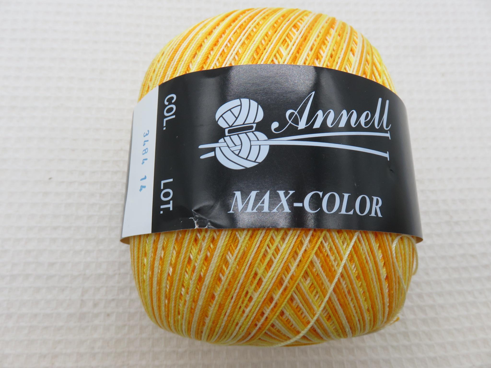 Coton jaune Annell pelote Max-color Fil 100% coton