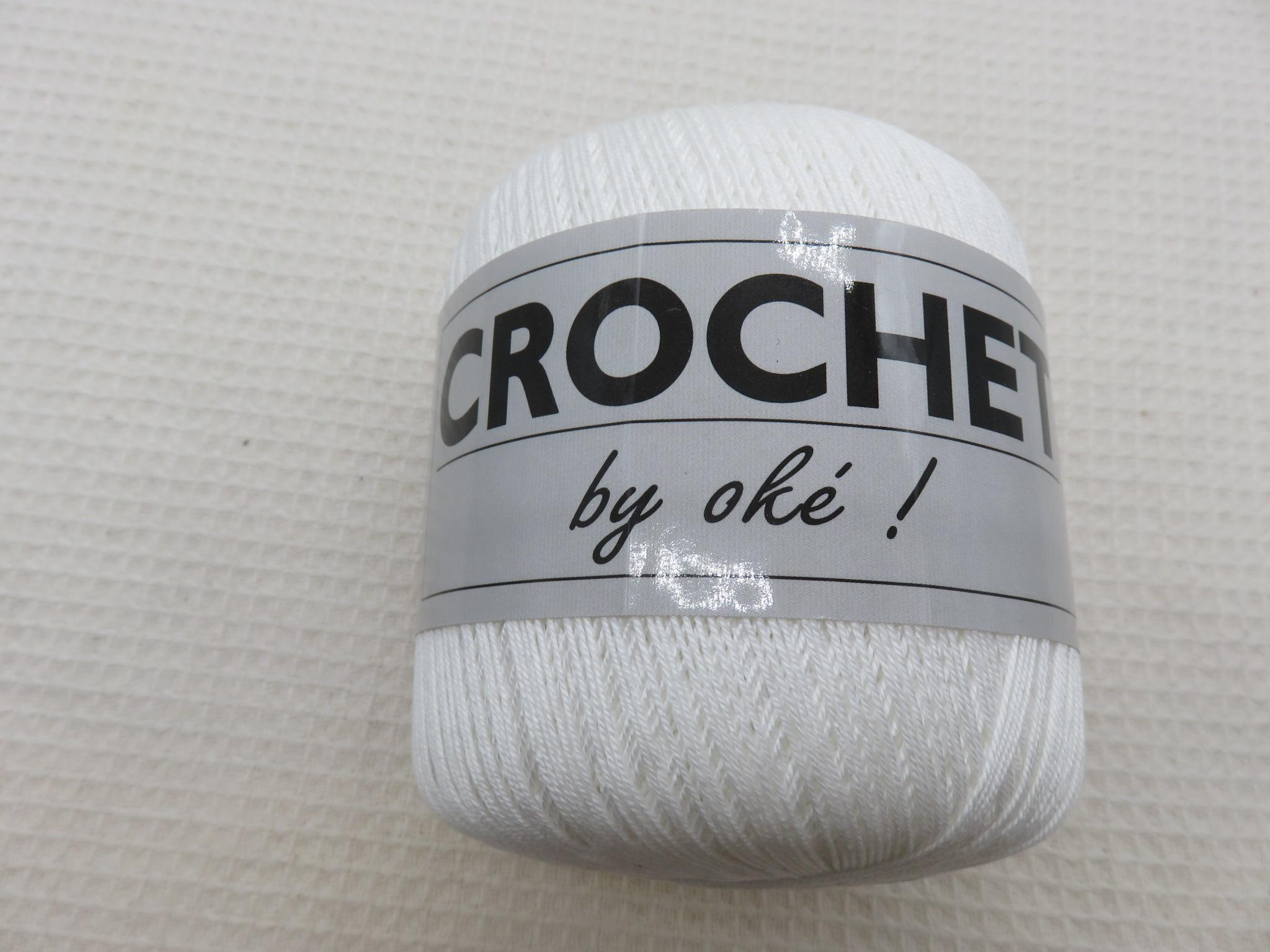 Coton blanc crochet by oké pelote Fil 100% coton