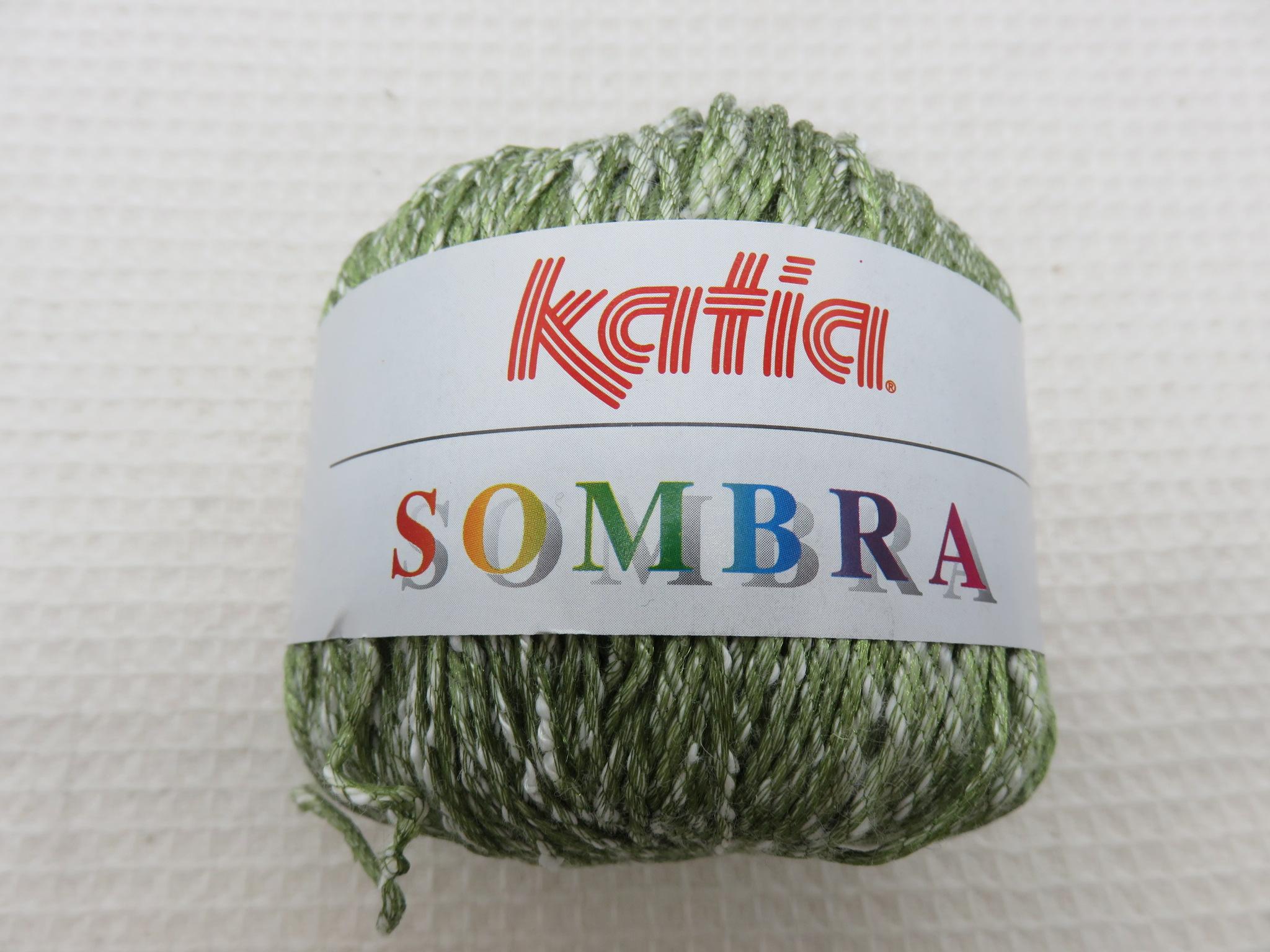 Fil Katia Sombra vert pelote lin coton polyamide