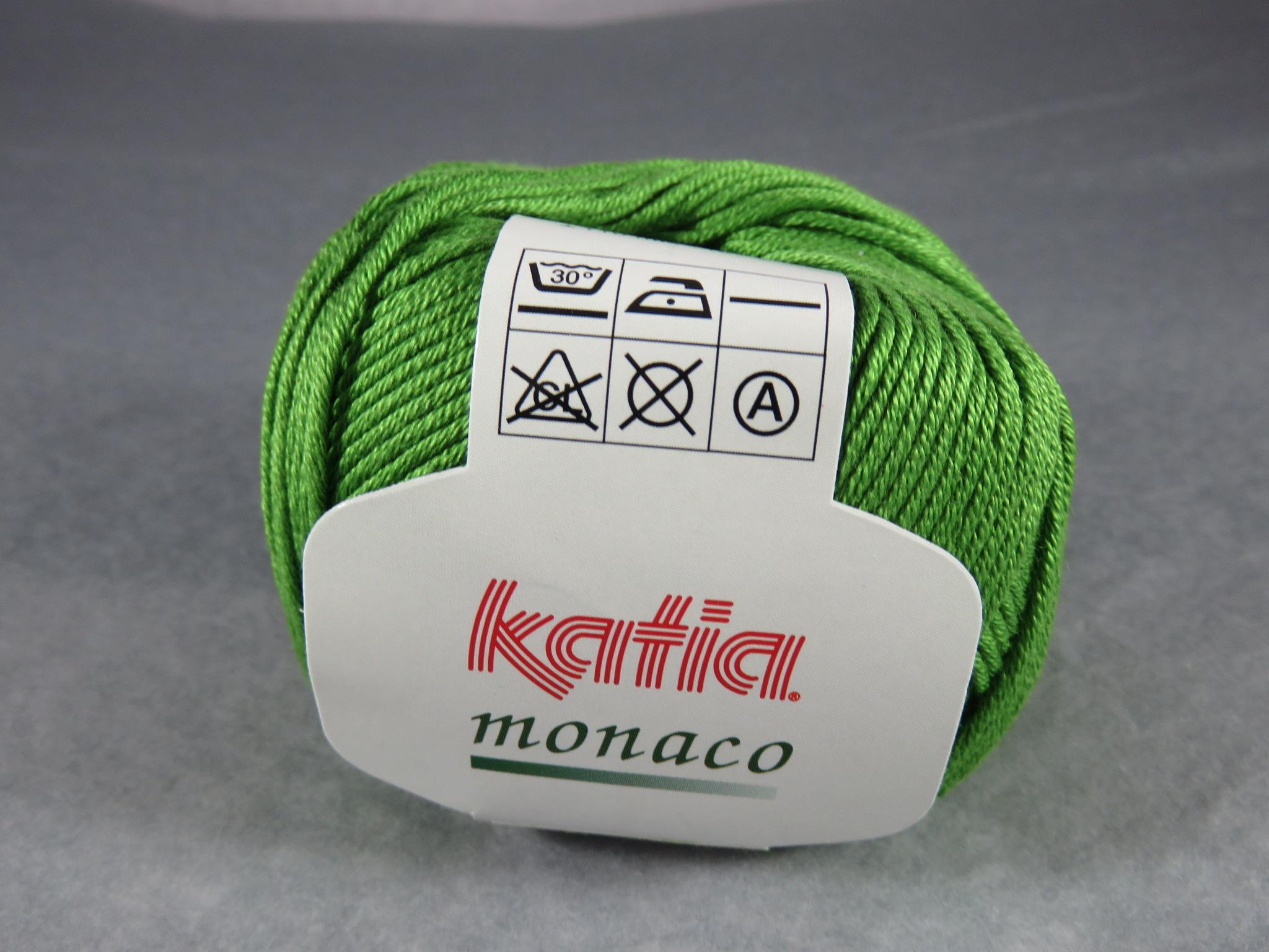 Fil coton Katia Monaco vert pelote coton mercerisé