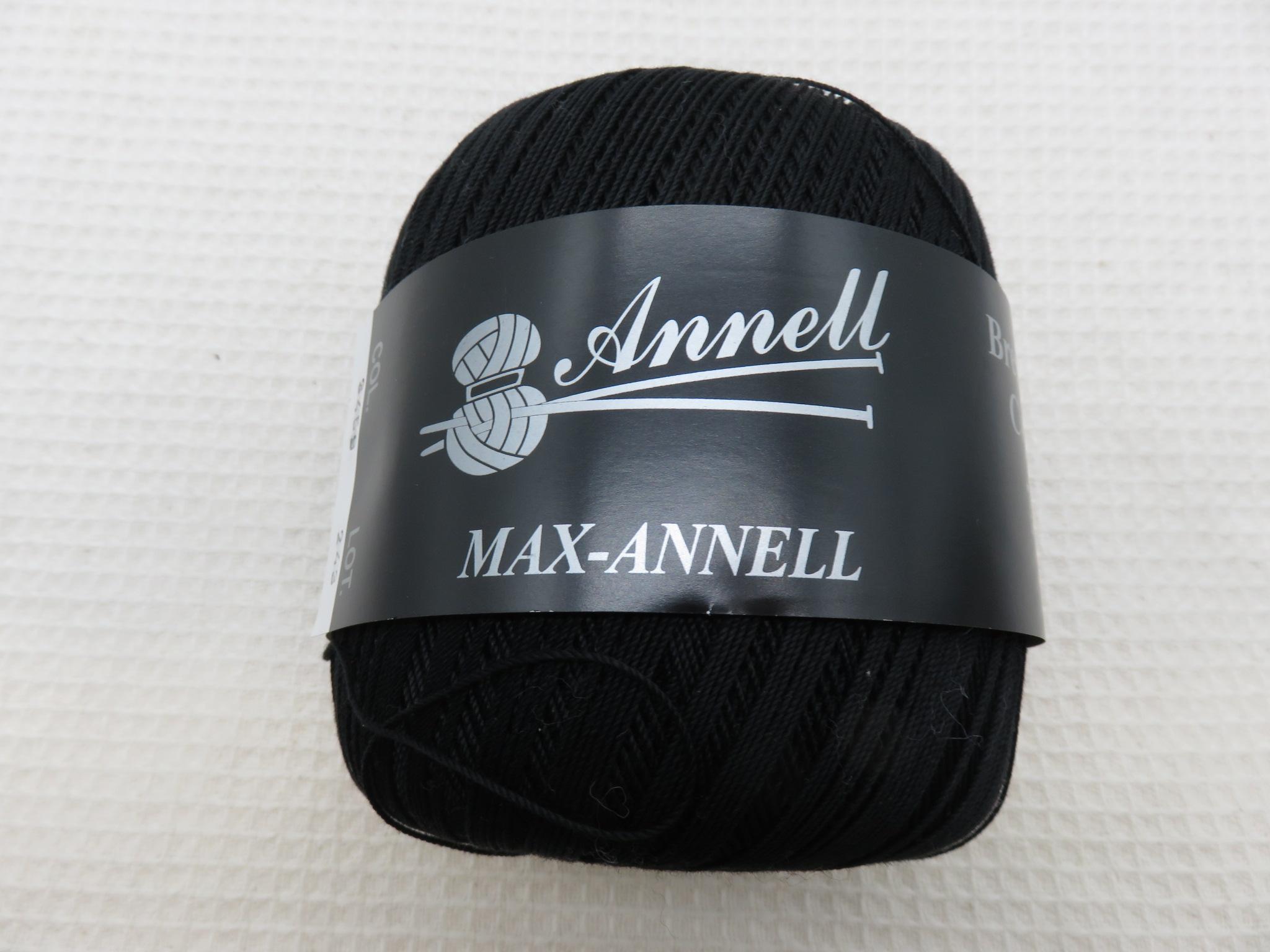 Coton noir Annell pelote Max-Annell Fil 100% coton