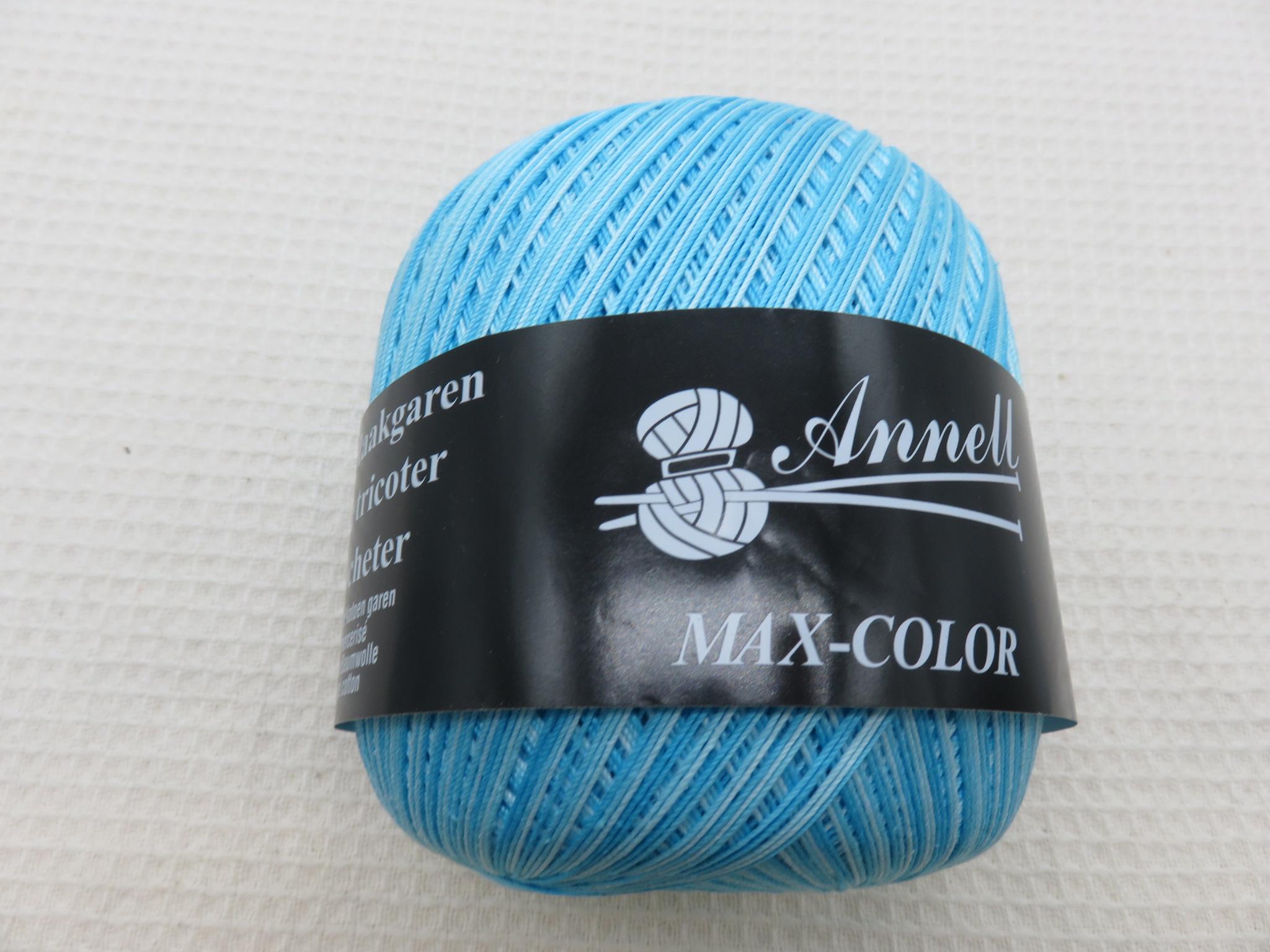 Coton bleu Annell pelote Max-color Fil 100% coton