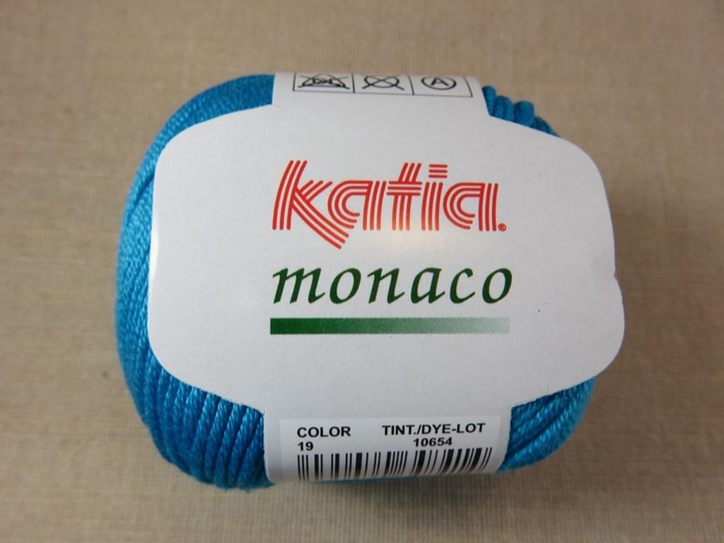 Fil coton Katia Monaco bleu pelote coton mercerisé