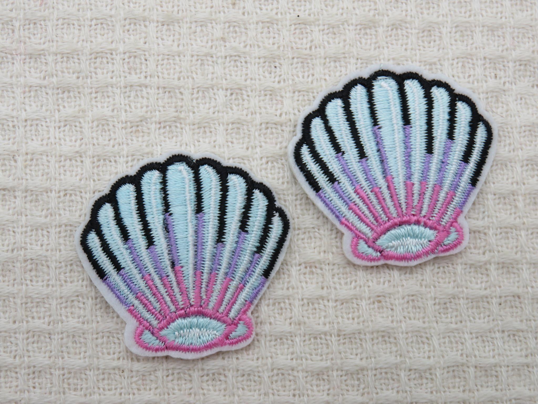 écusson coquillage thermocollant patch coquille textile
