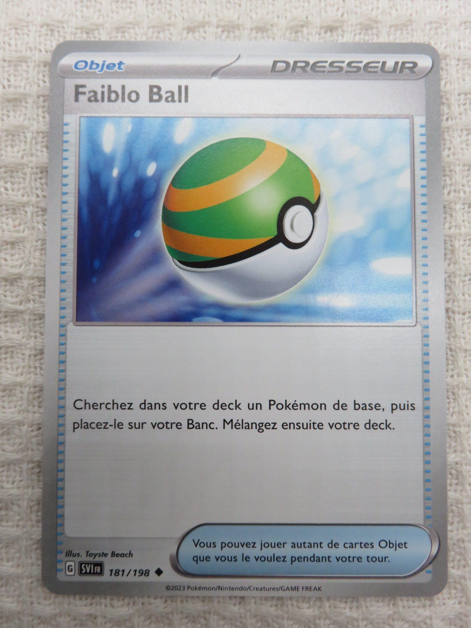 Carte Pokémon Faiblo Ball 181/198 Ecarlate et Violet