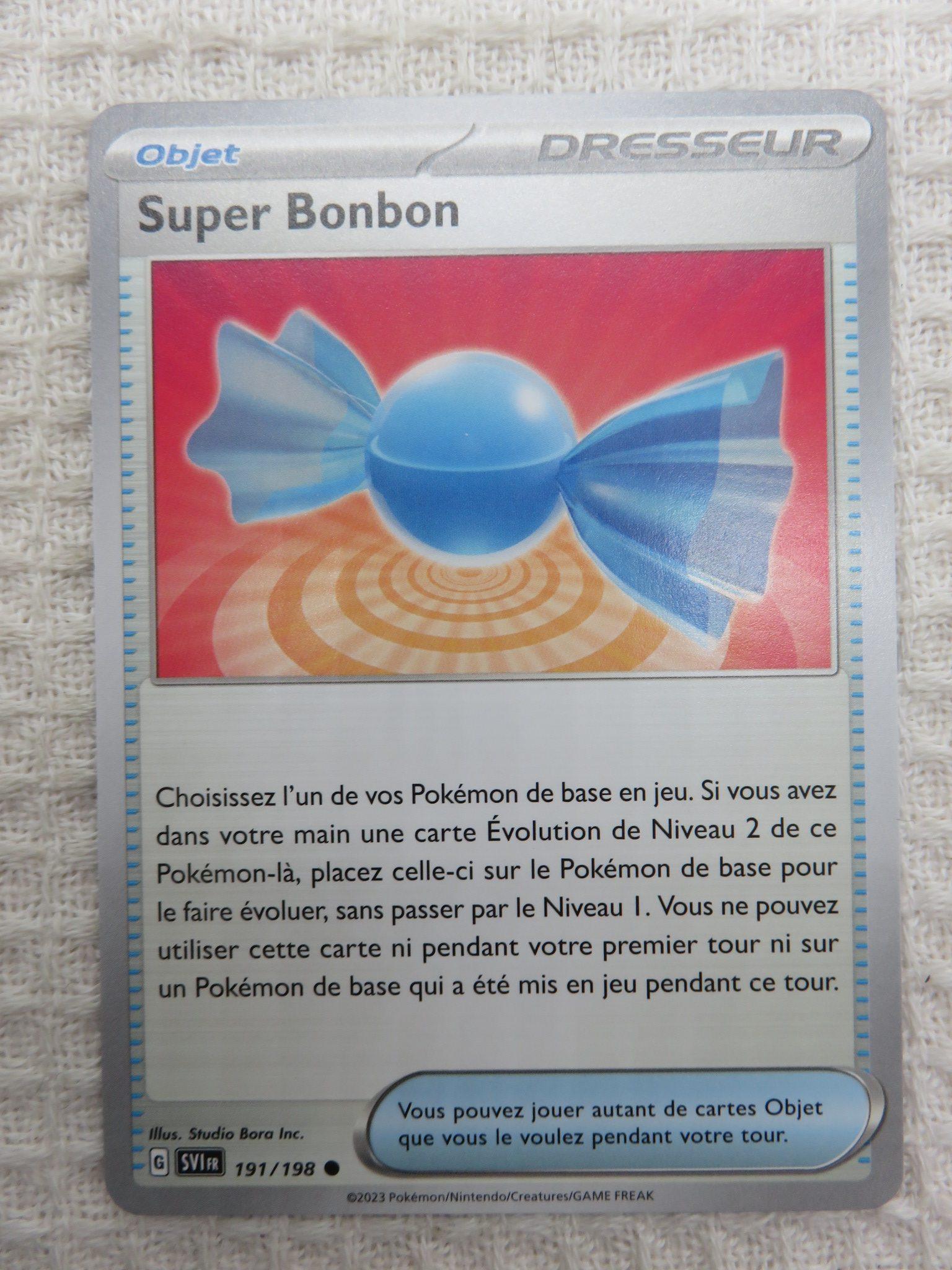 Carte Pokémon super bonbon 191/198 Ecarlate et Violet